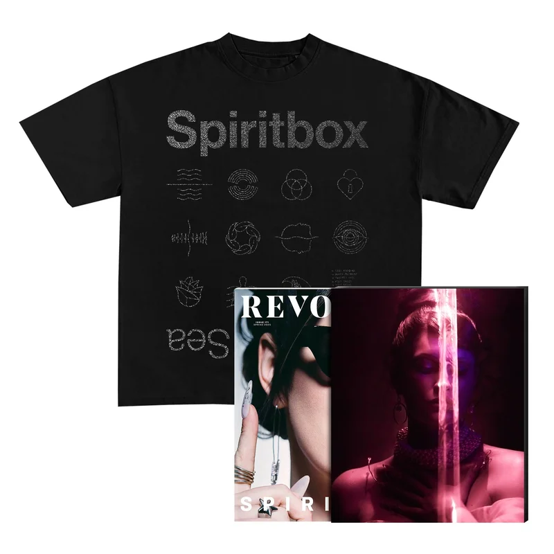 SPIRITBOX X REVOLVER BUNDLE ALTERNATIVE COVER SPRING 2025 ISSUE IN NUMBERED SLIPCASE & EXCLUSIVE T-SHIRT