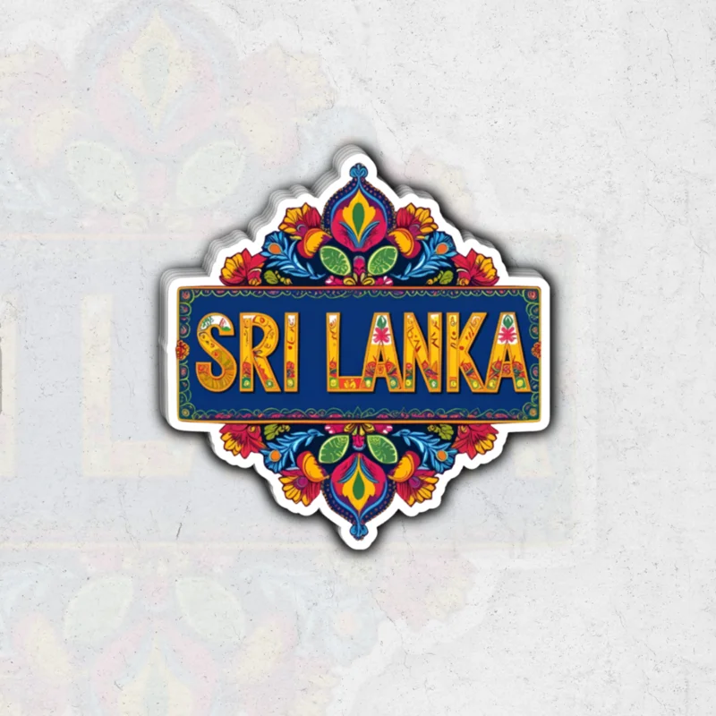 Sri Lanka  country (SK Exclusive)- glossy vinyl sticker