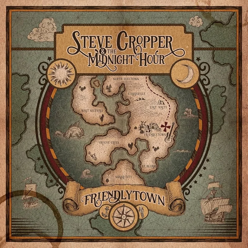 STEVE CROPPER & THE MIDNIGHT HOUR - FRIENDLYTOWN - MARBLED GREEN COLOR - VINYL LP