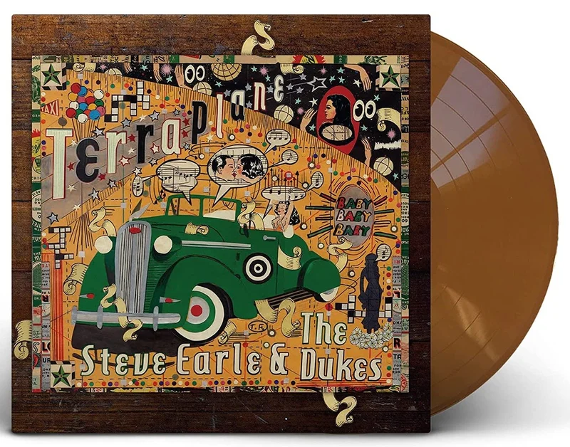 STEVE EARLE & THE DUKES 'TERRAPLANE' LP - TRANSPARENT GOLD