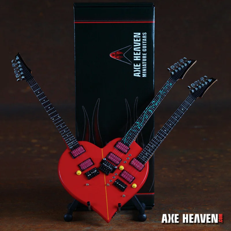 STEVE VAI - FAMOUS SIGNATURE TRIPLE-NECK HEART - MINI GUITAR
