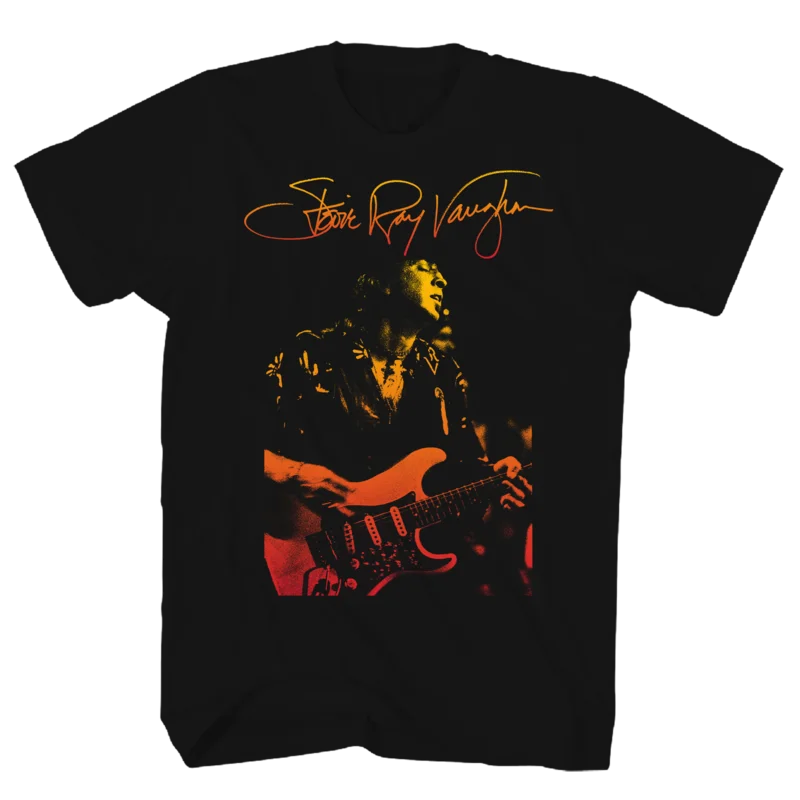 STEVIE RAY VAUGHAN GRADIENT PHOTO black