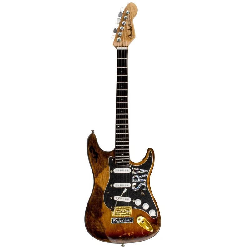 STEVIE RAY VAUGHAN - SRV #1 DISTRESSED FENDER STRAT - MINI GUITAR & CASE