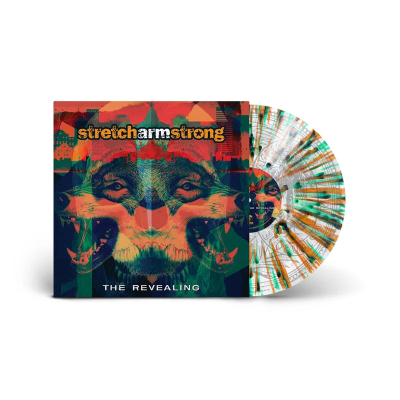STRETCH ARM STRONG THE REVEALING 12" EP - EXCLUSIVE - LTD. 250 - CLOUDY WHITE/GREEN/ORANGE/SPLATTER & SILKSCREENED SIDE-B