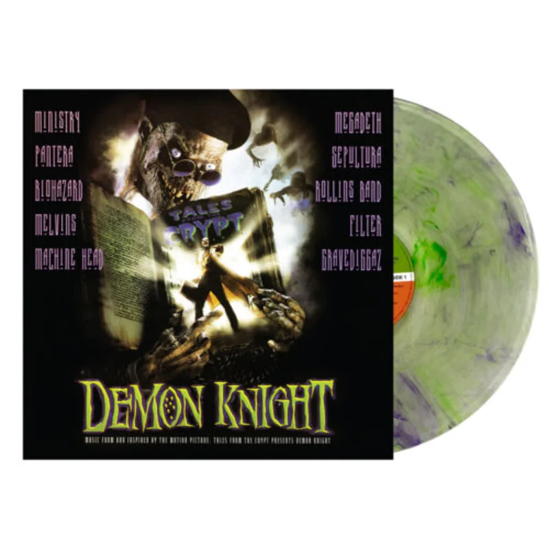 TALES FROM THE CRYPT PRESENTS: 'DEMON KNIGHT ORIGINAL SOUNDTRACK' LP - CLEAR/GREEN/PURPLE/SWIRL