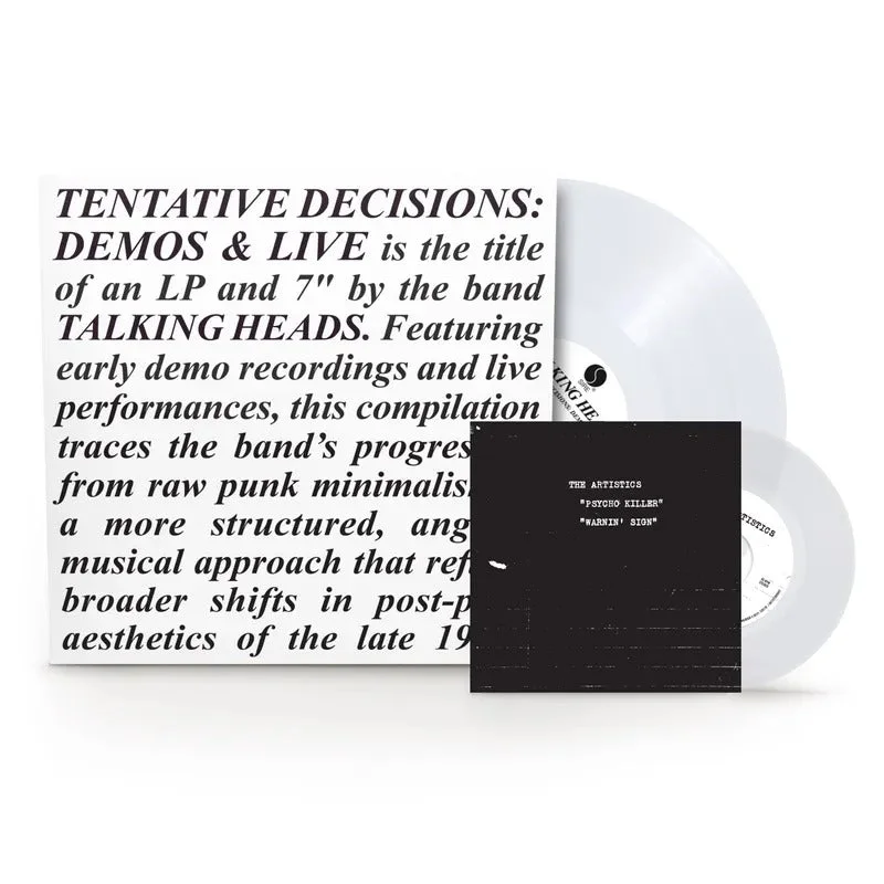 Talking Heads: Tentative Decisions: Demos & Live 7"+12" (Black Friday 2025)
