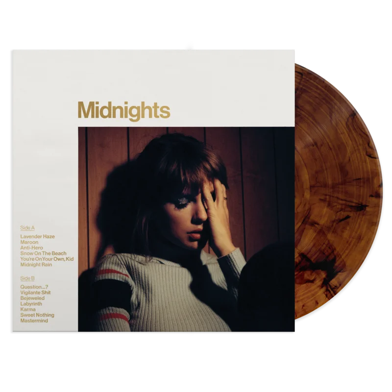 TAYLOR SWIFT - MIDNIGHTS - MAHOGANY COLOR - VINYL LP