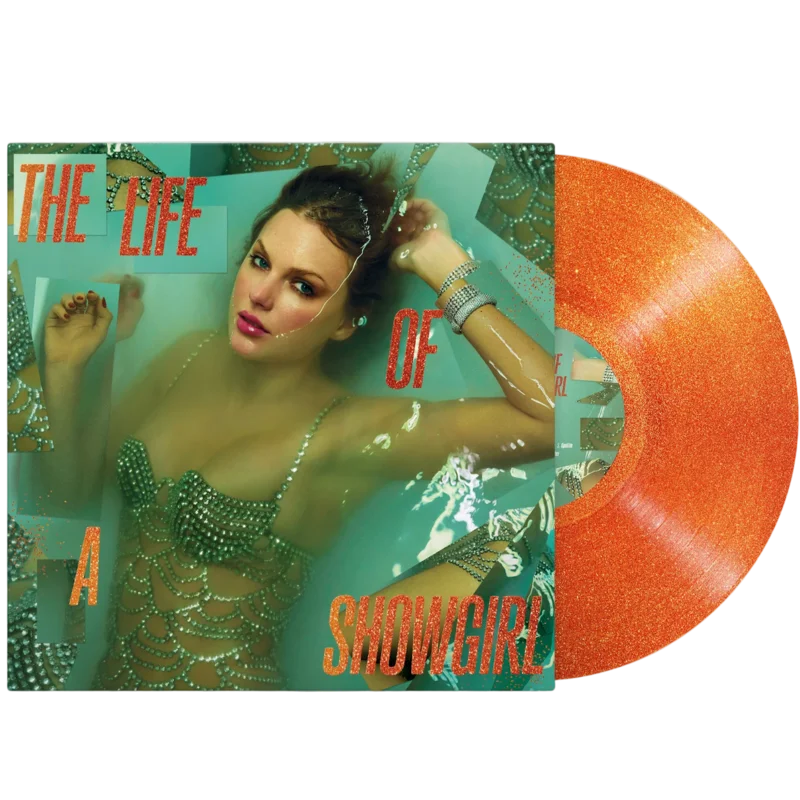 TAYLOR SWIFT - THE LIFE OF A SHOWGIRL - ORANGE GLITTER COLOR - VINYL LP
