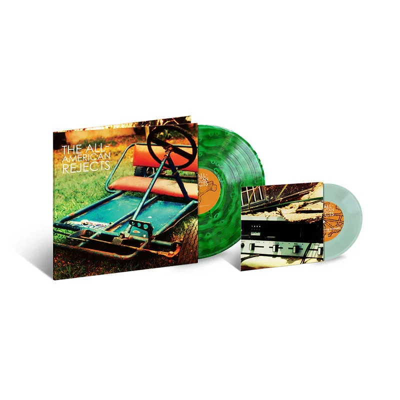 THE ALL-AMERICAN REJECTS 'THE ALL-AMERICAN REJECTS' LP + 7" - LTD. - GHOSTLY GREEN/COKE BOTTLE CLEAR