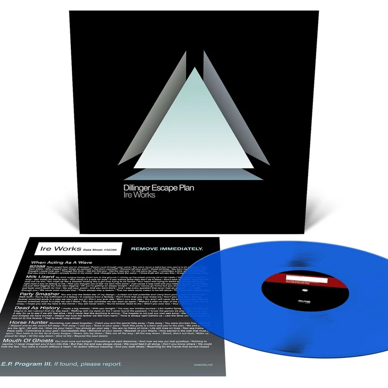 THE DILLINGER ESCAPE PLAN IRE WORKS REISSUE LP - TRANSLUCENT BLUE