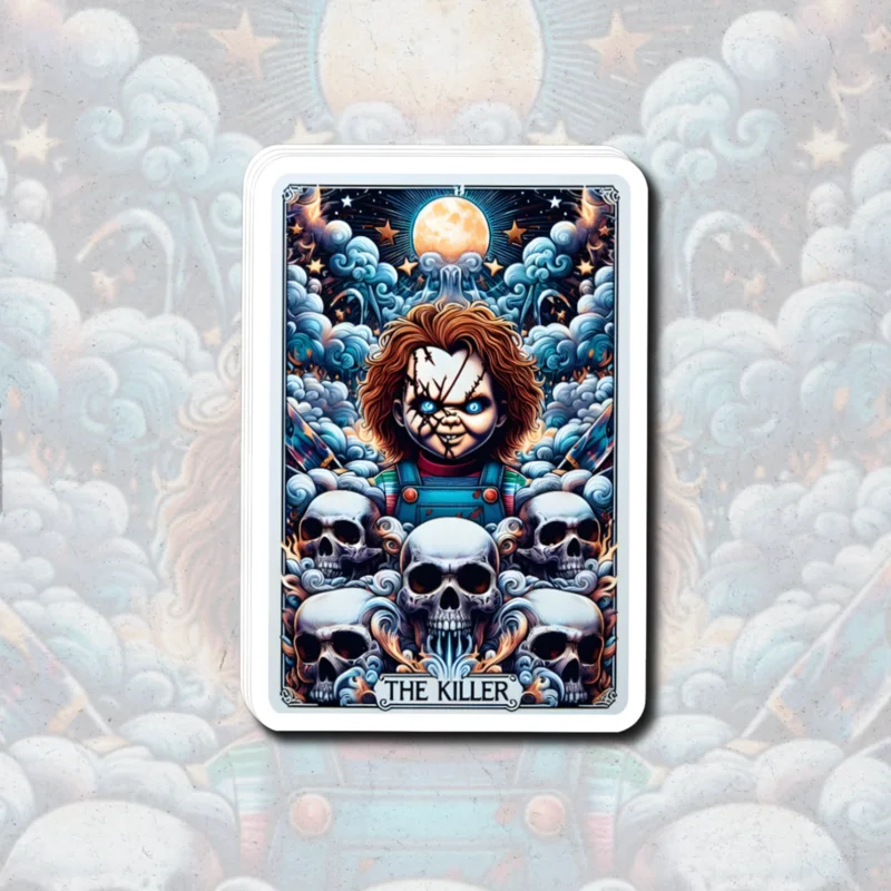 The killer ( Chucky) tarot sticker - Holographic vinyl sticker
