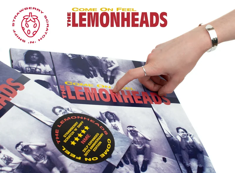 THE LEMONHEADS 'COME ON FEEL' 30TH ANNIVERSARY EDITION 2LP - GATEFOLD SLEEVE - STRAWBERRY 'SCRATCH N' SNIFF'