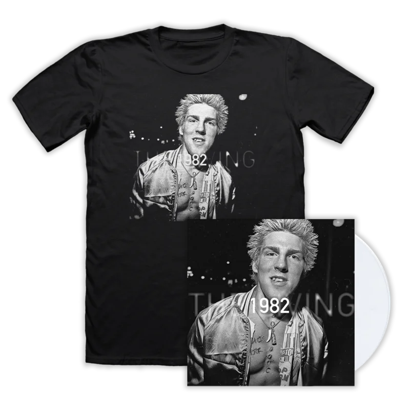 THE LIVING (DUFF MCKAGAN & GREG GILMORE) '1982' LP & EXCLUSIVE T-SHIRT BUNDLE - WHITE