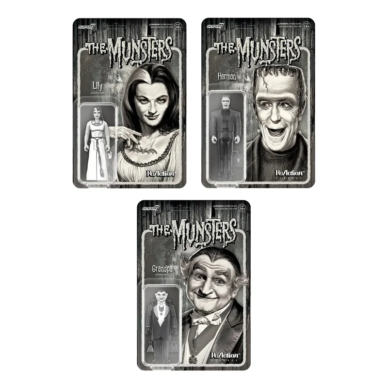 THE MUNSTERS REACTION ACTION FIGURES WAVE 2 SET