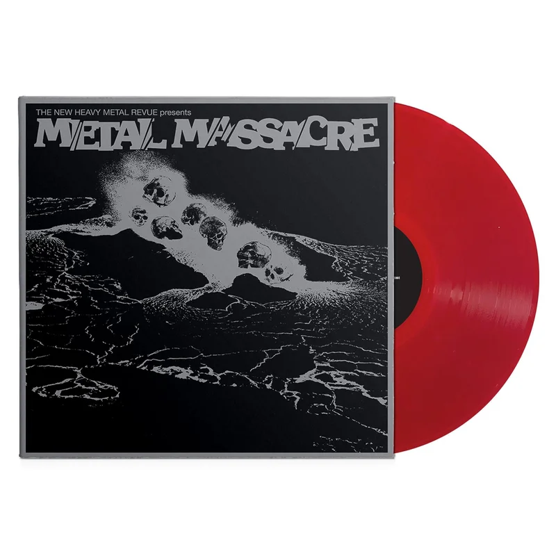 THE NEW HEAVY METAL REVUE PRESENTS METAL MASSACRE LP (METAL BLADE ANNIVERSARY REISSUE) + METALLICA'S FIRST RECORDING - RED