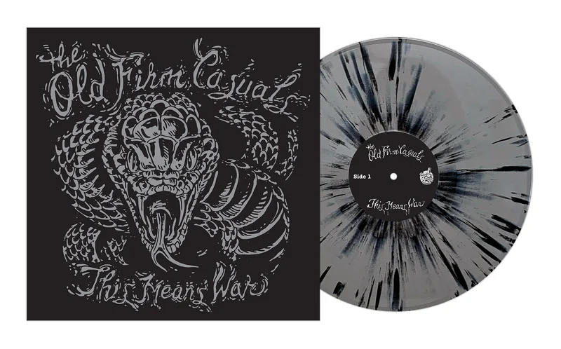THE OLD FIRM CASUALS 'THIS MEANS WAR' LP - SNAKE GREY/BLACK SPLATTER