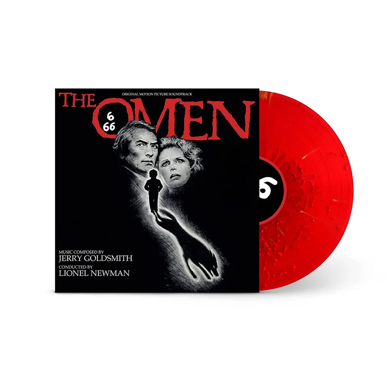 'THE OMEN' MOTION PICTURE SOUNDTRACK LP - RED/BLACK/SPLATTER