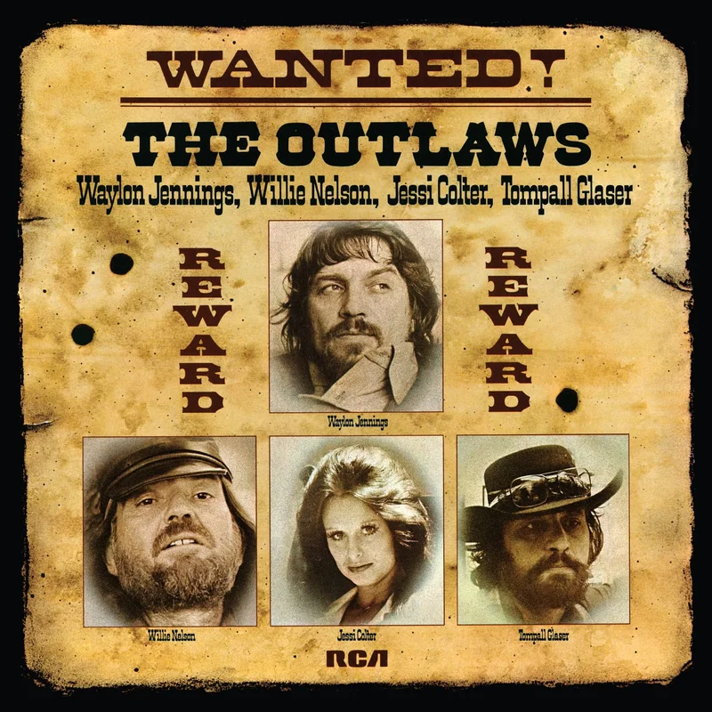 THE OUTLAWS - WANTED: THE OUTLAWS - WILLIE NELSON , WAYLON JENNINGS, JESSE COLTER, TOMPALL GLASER - VINYL LP