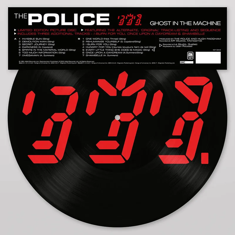 THE POLICE 'GHOST IN THE MACHINE' LP - PICTURE DISC