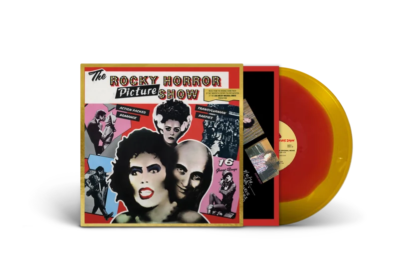 'THE ROCKY HORROR PICTURE SHOW' MOTION PICTURE SOUNDTRACK 50TH ANNIVERSARY EDITION LP - RED/GOLD