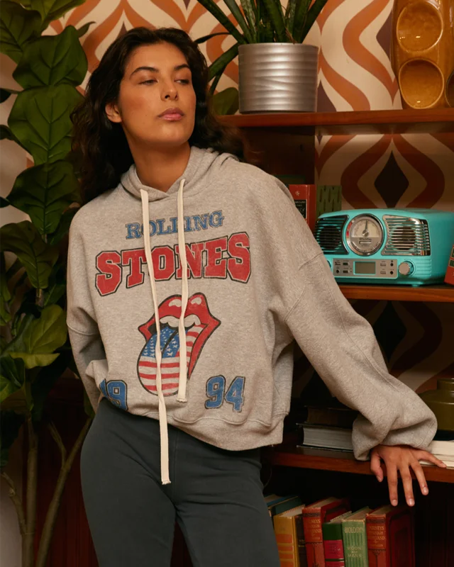 THE ROLLING STONES - 1994 USA HOODIE Heather Gray