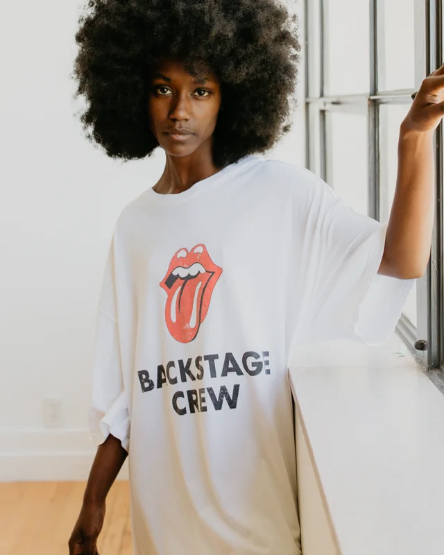 THE ROLLING STONES - BACKSTAGE CREW OVERSIZED T-SHIRT White