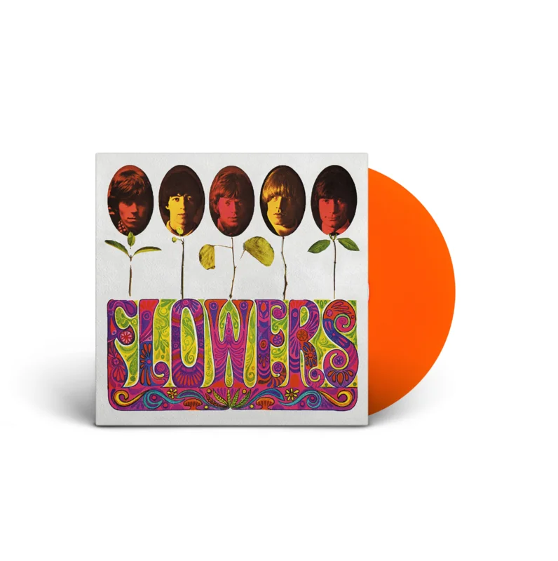 THE ROLLING STONES FLOWERS LP - EXCLUSIVE - LTD. 500 - TRANSLUCENT ORANGE