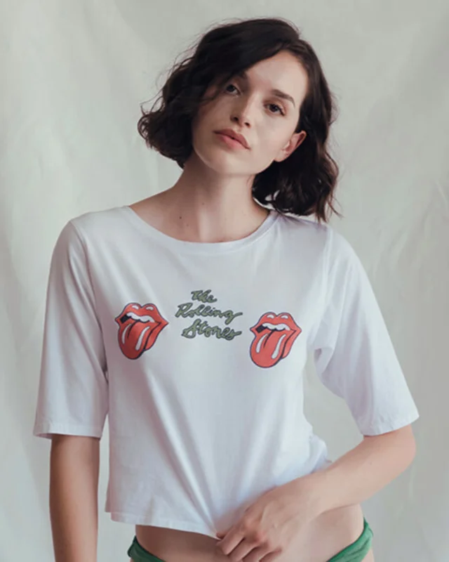 THE ROLLING STONES - START ME UP CROPPED T-SHIRT
