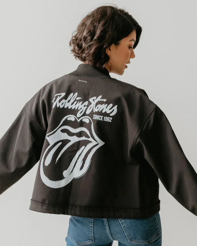THE ROLLING STONES - VARSITY JACKET Black