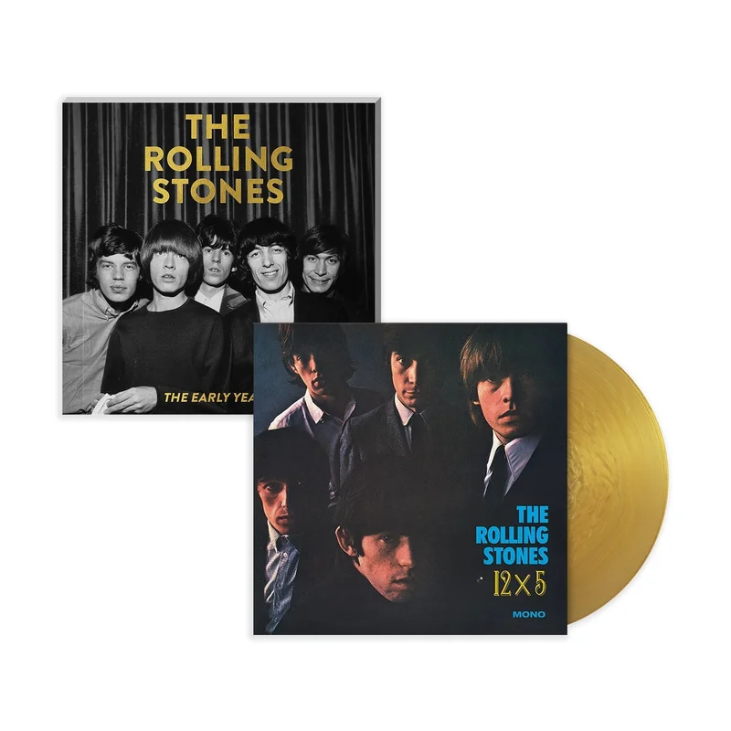 THE ROLLING STONES x GOLDMINE "EARLY YEARS" SPECIAL COLLECTORS EDITION SOFTCOVER BOOK + THE ROLLING STONES 12x5 LP - LTD. - GOLD