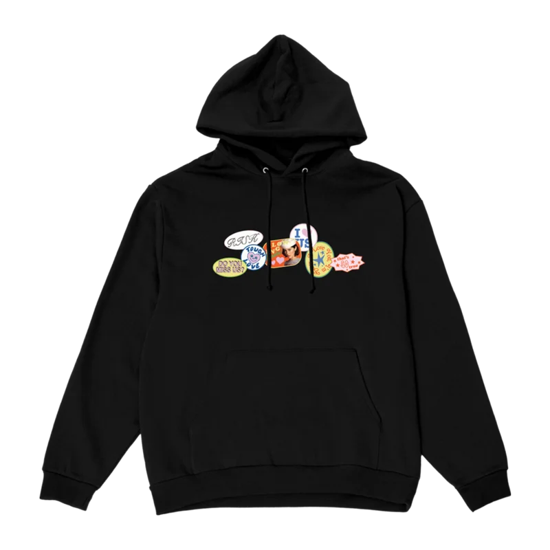 The Secret of Us Sticker Design Black Hoodie