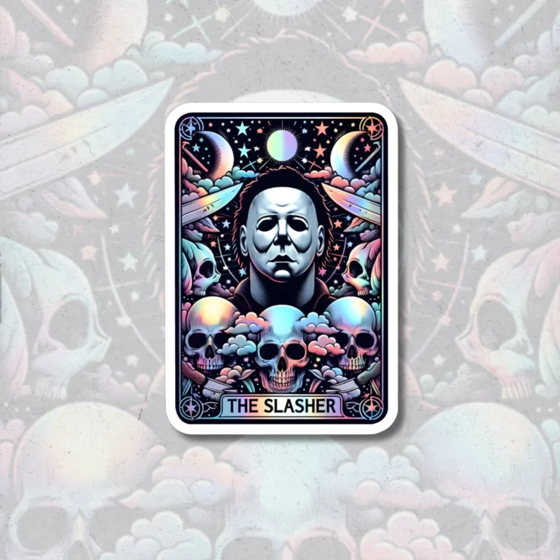The slasher (Michael Myers) tarot sticker - Holographic vinyl sticker
