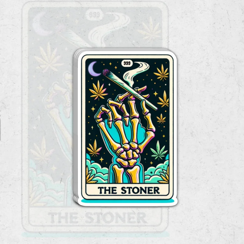 The smoker tarot card - glossy vinyl sticker