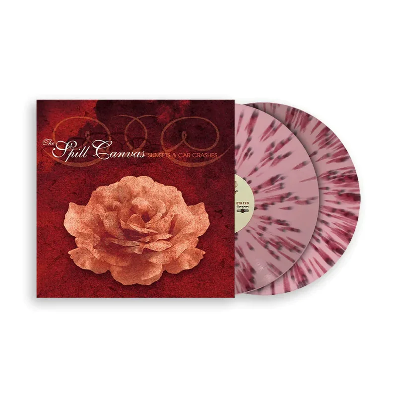 THE SPILL CANVAS SUNSETS & CAR CRASHES 2LP - EXCLUSIVE - LTD. 200 - PINK/RED/SPLATTER