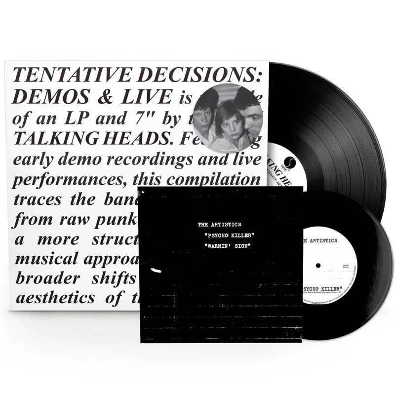 THE TALKING HEADS 'TENTATIVE DECISIONS: DEMOS & LIVE' LP + 7"