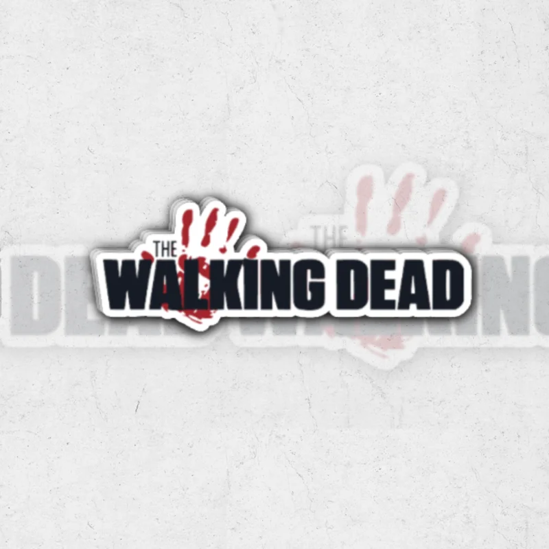 The walking dead hand stamp - holographic vinyl sticker