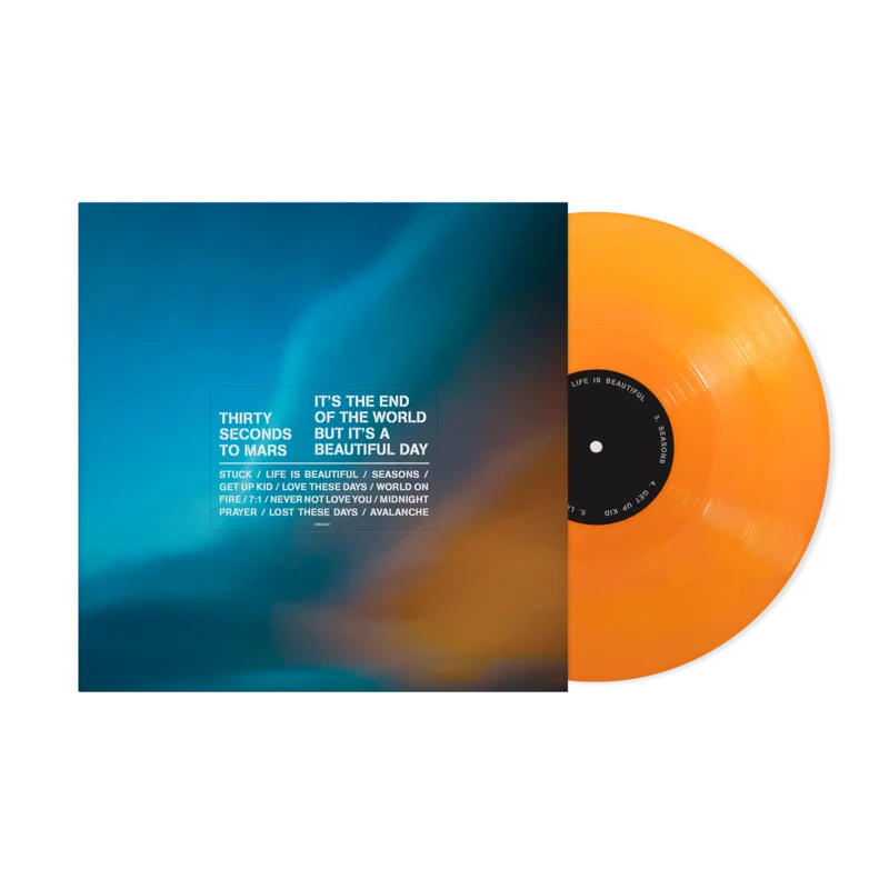 THIRTY SECONDS TO MARS IT'S THE END OF THE WORLD BUT IT'S A BEAUTIFUL DAY LP - EXCLUSIVE - LTD. 500 (ALTERNATE COVER #8 - TANGERINE