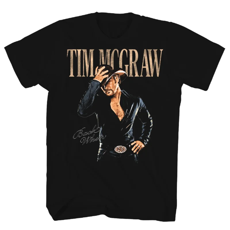 TIM MCGRAW BACK WHEN BLACK TEE BLACK