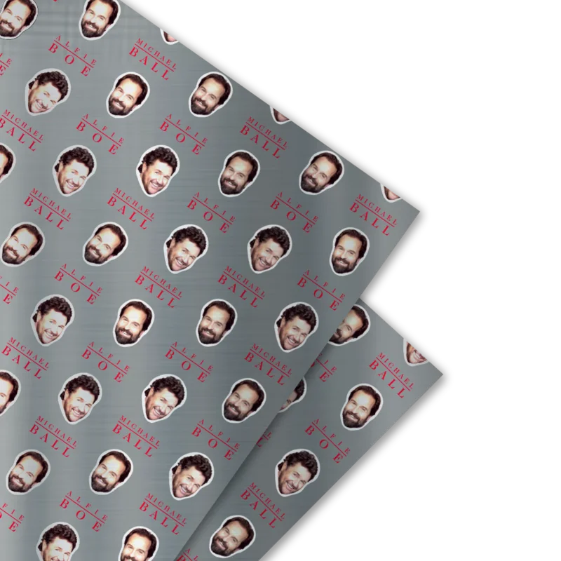 Together at Christmas Metallic Silver wrapping Paper