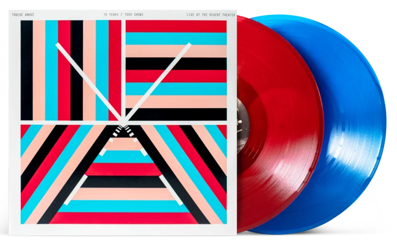TOUCHE AMORE '10 YEARS / 1000 SHOWS - LIVE AT THE REGENT THEATER' 2LP - RED/BLUE