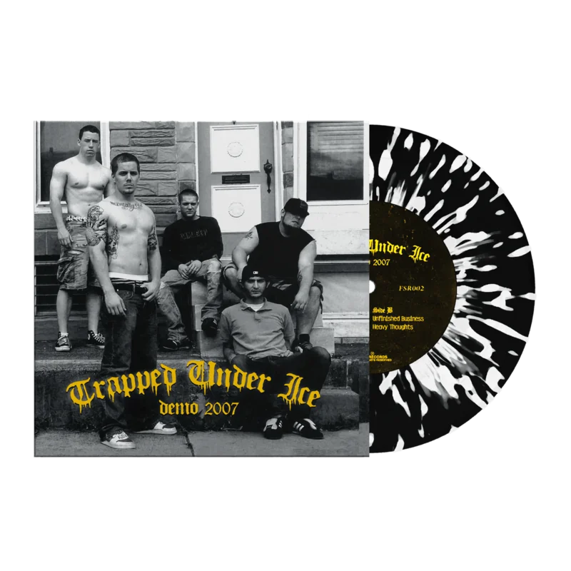 TRAPPED UNDER ICE 'DEMO 2007' 7" EP - BLACK/WHITE SPLATTER