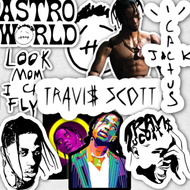 Travis Scott pack - glossy vinyl sticker