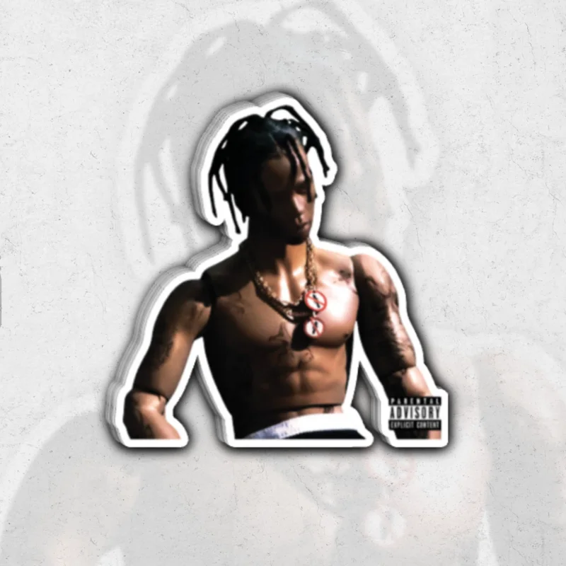 Travis Scott V - glossy vinyl sticker