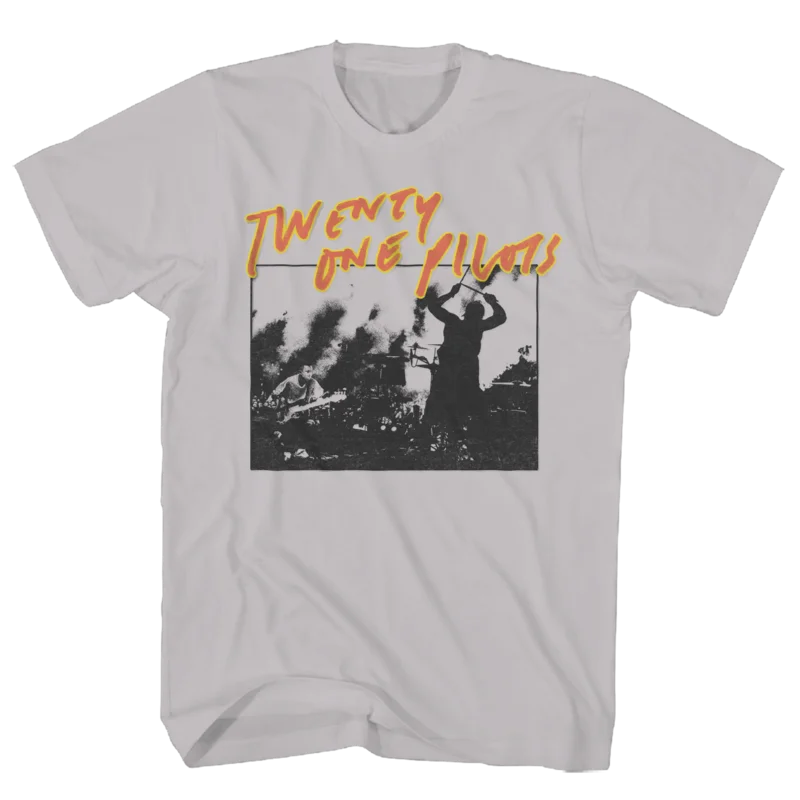 TWENTY ONE PILOTS LIVE SCRIBBLE GREY TEE GREY