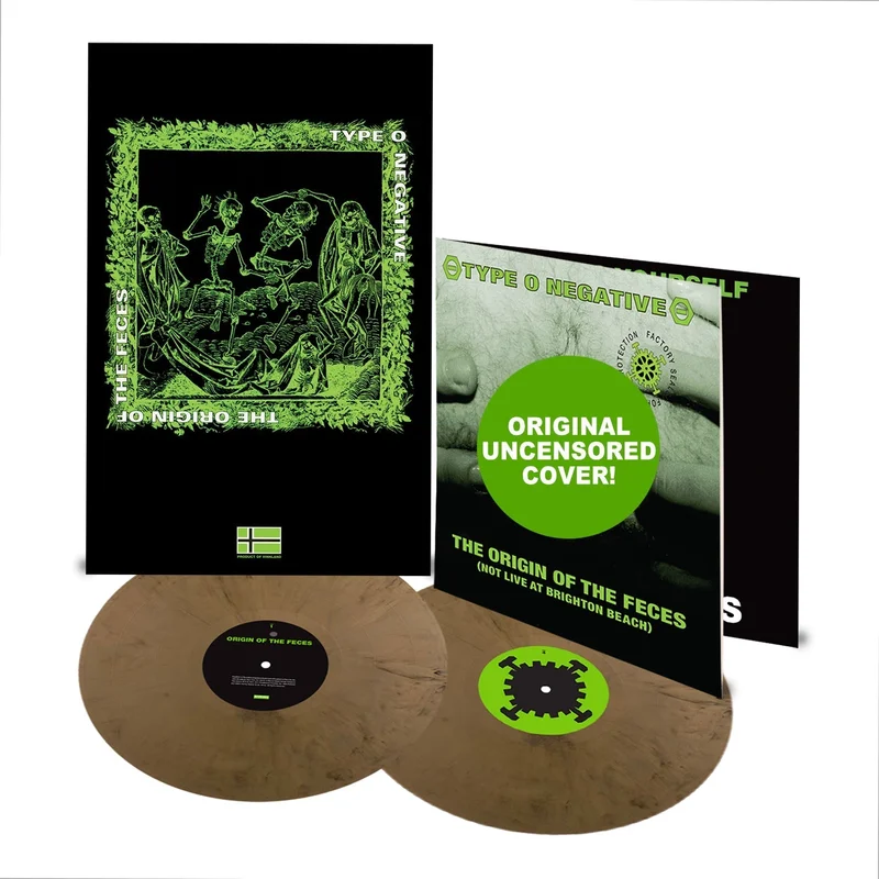 TYPE O NEGATIVE THE ORIGIN OF THE FECES 2LP - LTD. 1000 - SKULL GOLD