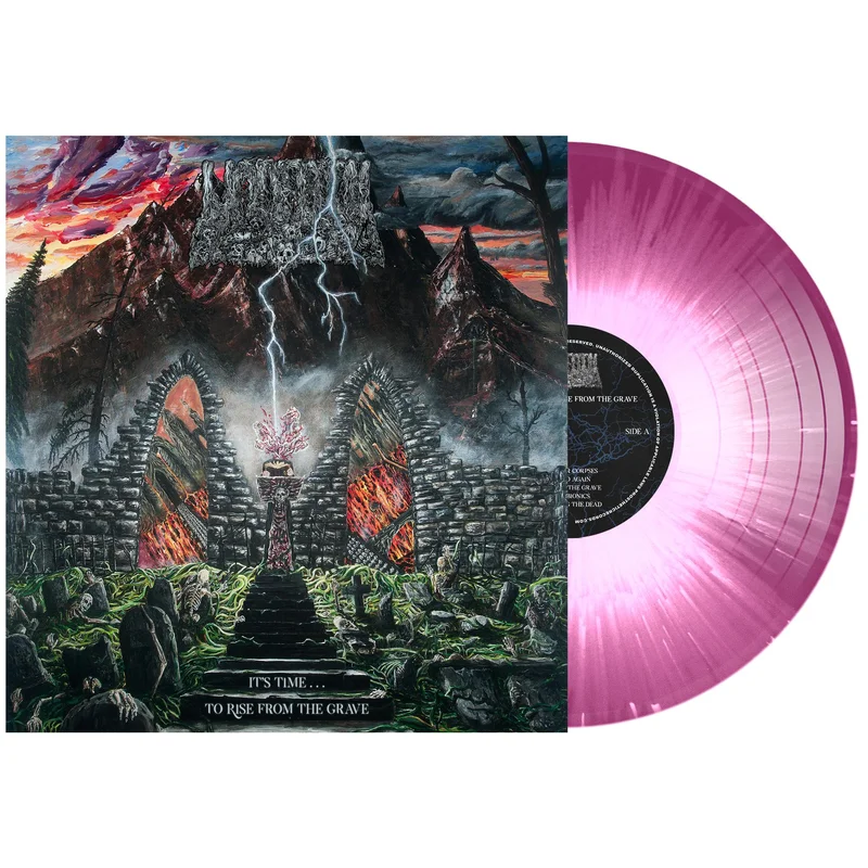 UNDEATH 'IT'S TIME...TO RISE FROM THE GRAVE' LP - TRANSLUCENT PURPLE/WHITE/SPLATTER