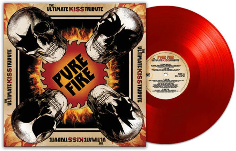 VARIOUS ARTISTS 'PURE FIRE ULTIMATE KISS TRIBUTE' LP - RED