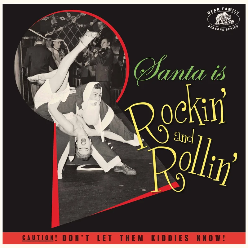 VARIOUS ARTISTS - SANTA IS ROCKIN' AND ROLLIN' - RED COLOR - VINYL LP