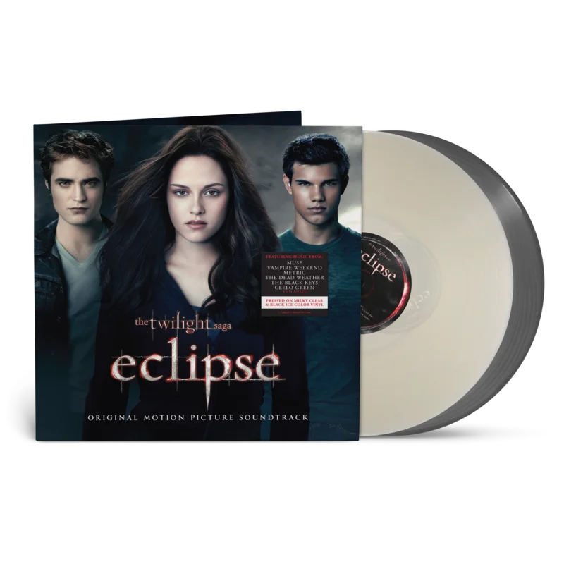 VARIOUS ARTISTS - THE TWILIGHT SAGA: ECLIPSE - ORIGINAL MOTION PICTURE SOUNDTRACK - TRANSPARENT WHITE + BLACK ICE COLOR  - 2-LP - VINYL LP