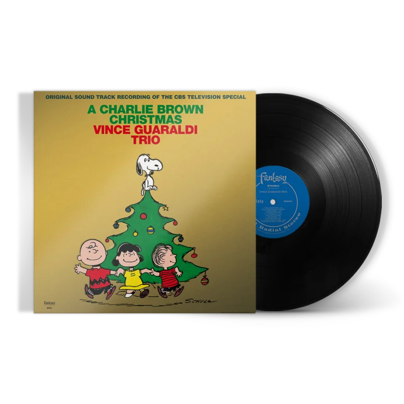 VINCE GUARALDI TRIO - A CHARLIE BROWN CHRISTMAS: THE ORIGINAL SOUNDTRACK RECORDING OF THE CBS TELEVISION SPECIAL - GOLD FOIL JACKET - VINYL LP